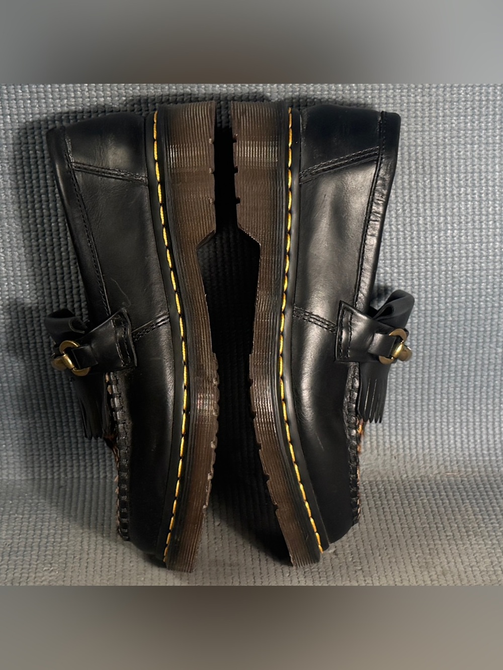 Dr. Martens Adrian Snaffle Loafer Black/Micro Leopard Hair Shoes Women’s Size 7 - Picture 6 of 9